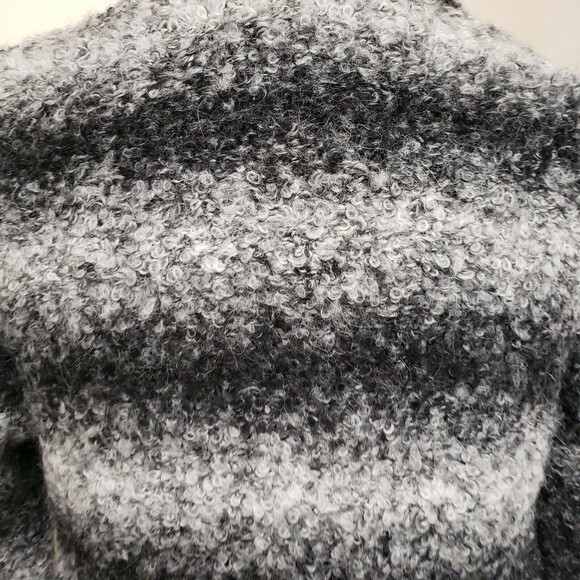 Rachel Zoe Ombre Stripe Open Cardigan Wool Alpaca Blend Sweater Gray Black S - Picture 9 of 11